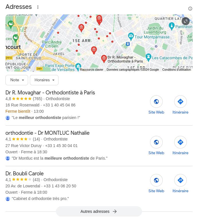 Les avis Google sont souvent pertinents